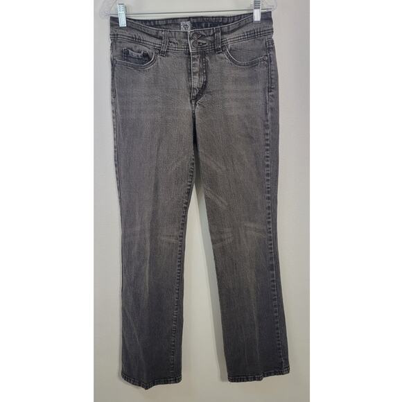 Anne Klein Jeans Womens 8 Metropolitan Boot Cut Basic Goth EMO Biker Jeans - Picture 1 of 8
